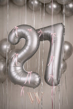 Ceiling balloons and number