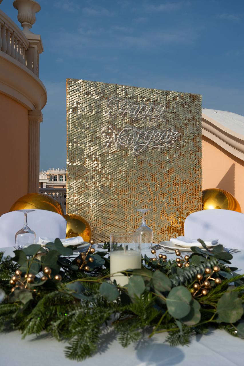 Golden Shimmer Luxury Photo Zone Backdrop