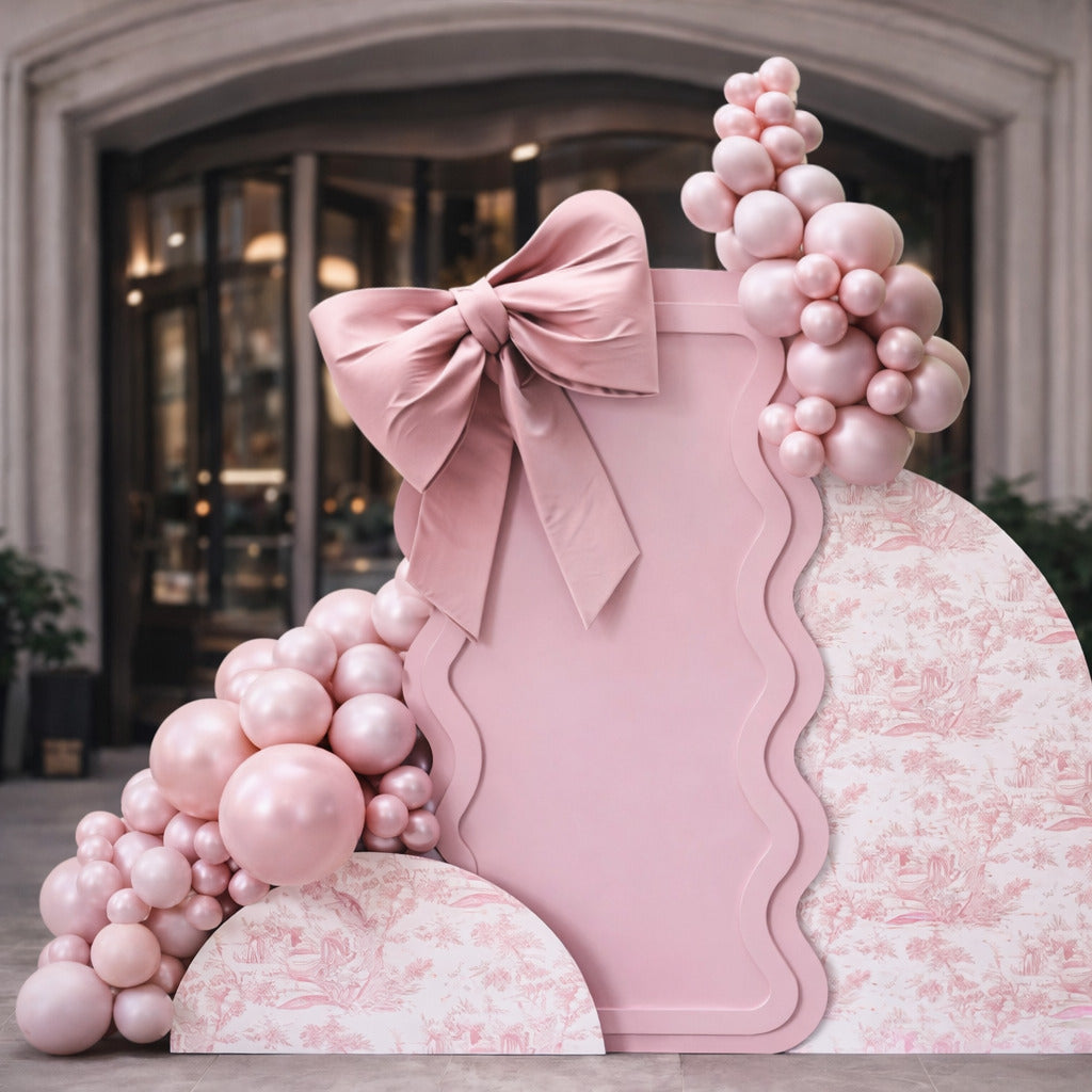 🎀 Premium Velvet Bow Photo Zone Backdrop