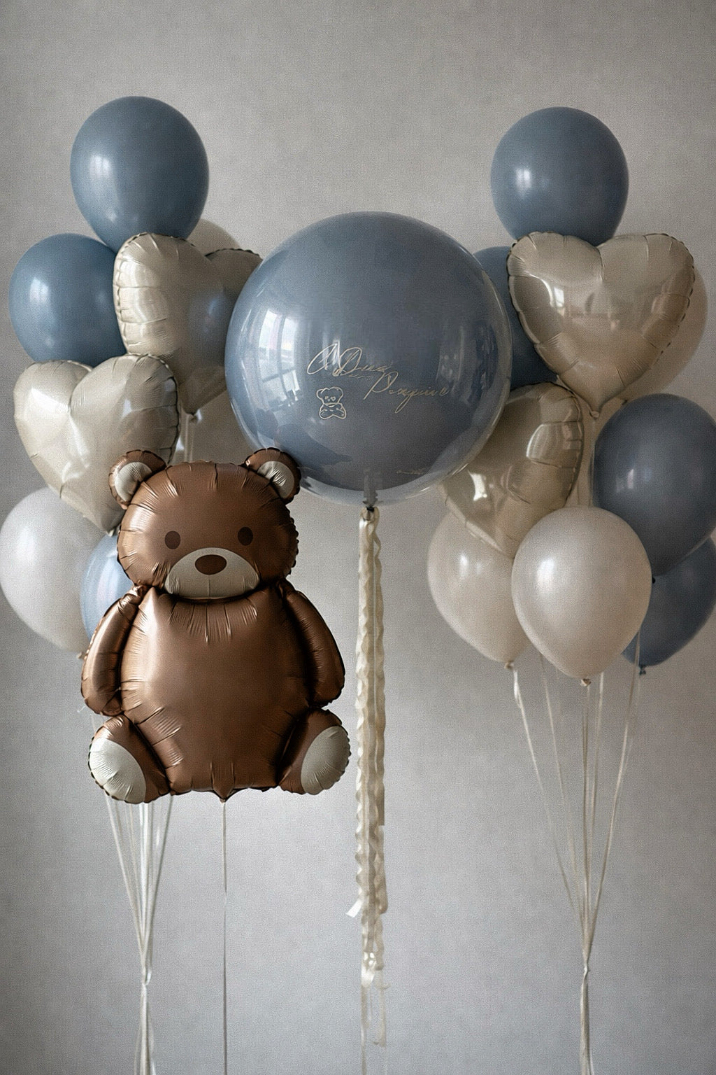 First Birthday Balloon Set — Teddy Bear (Boy | Neutral)