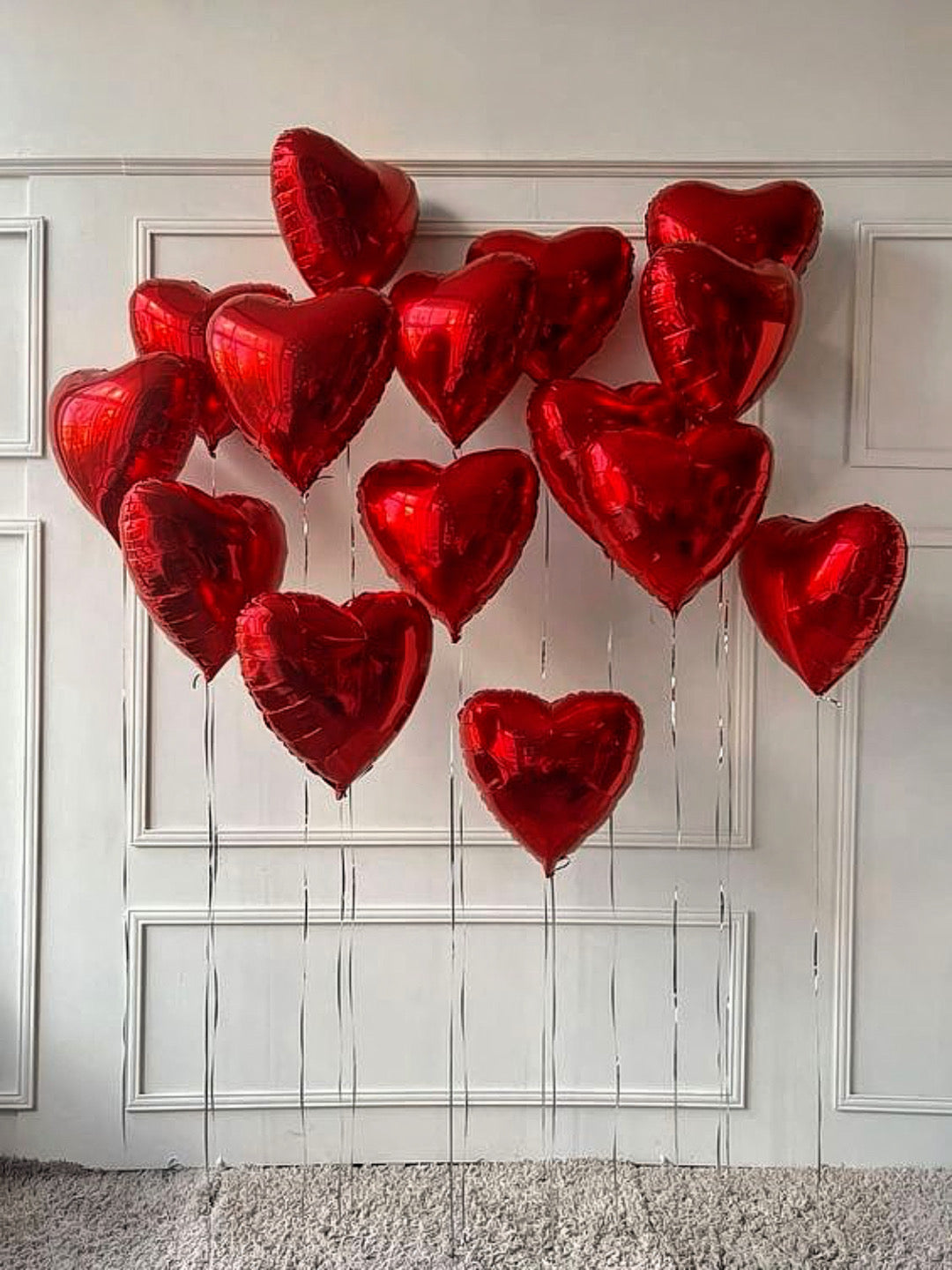 The Romantic Heart Collection - A premium set of 15 foil helium balloons