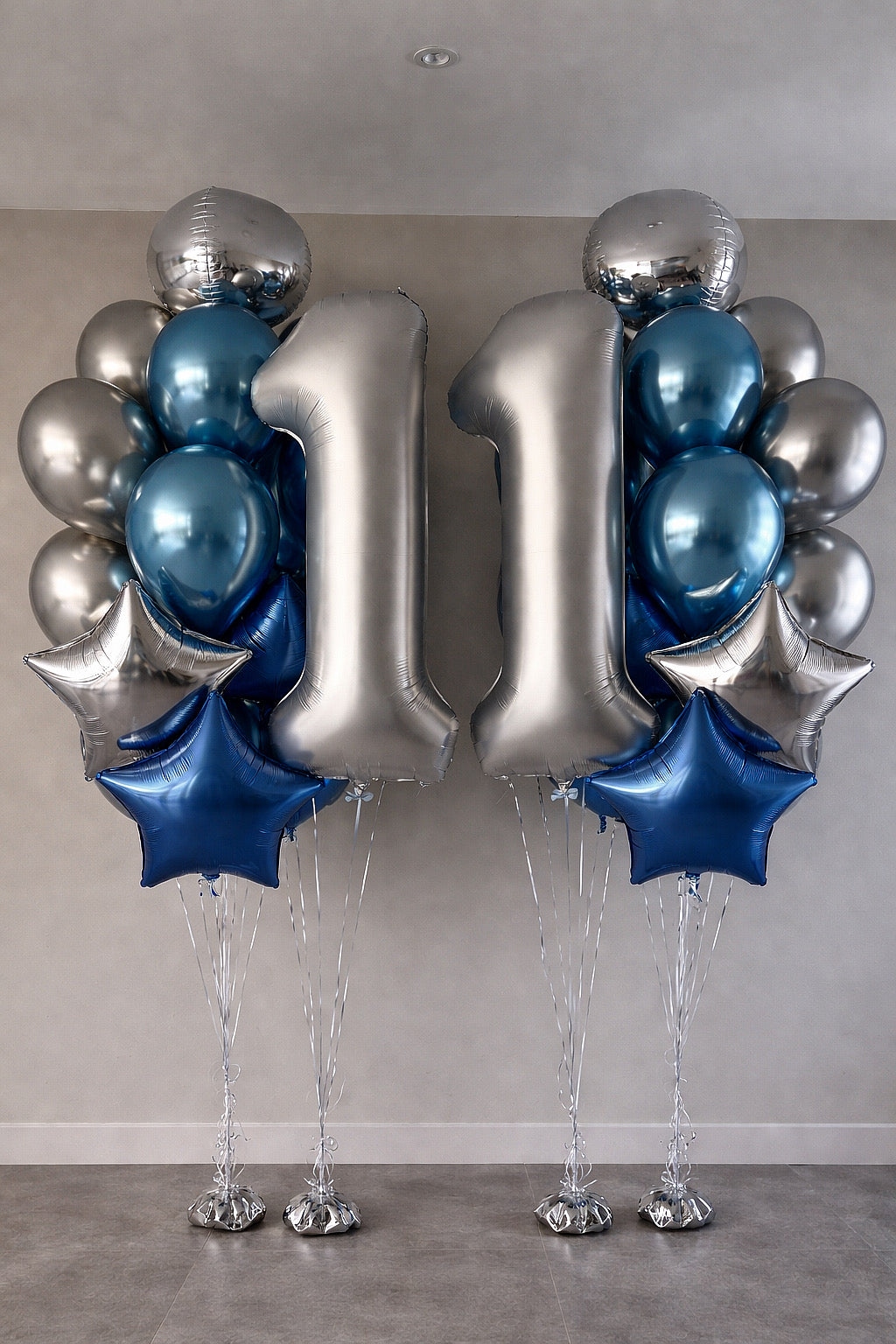 Silver & Blue Chrome