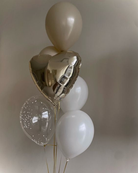 Gold Heart Balloon Set
