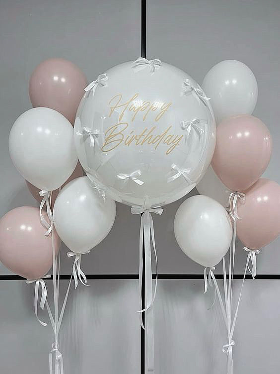 Happy Birthday Balloon Set with Bubble-Balloon