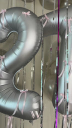 Ceiling balloons and number